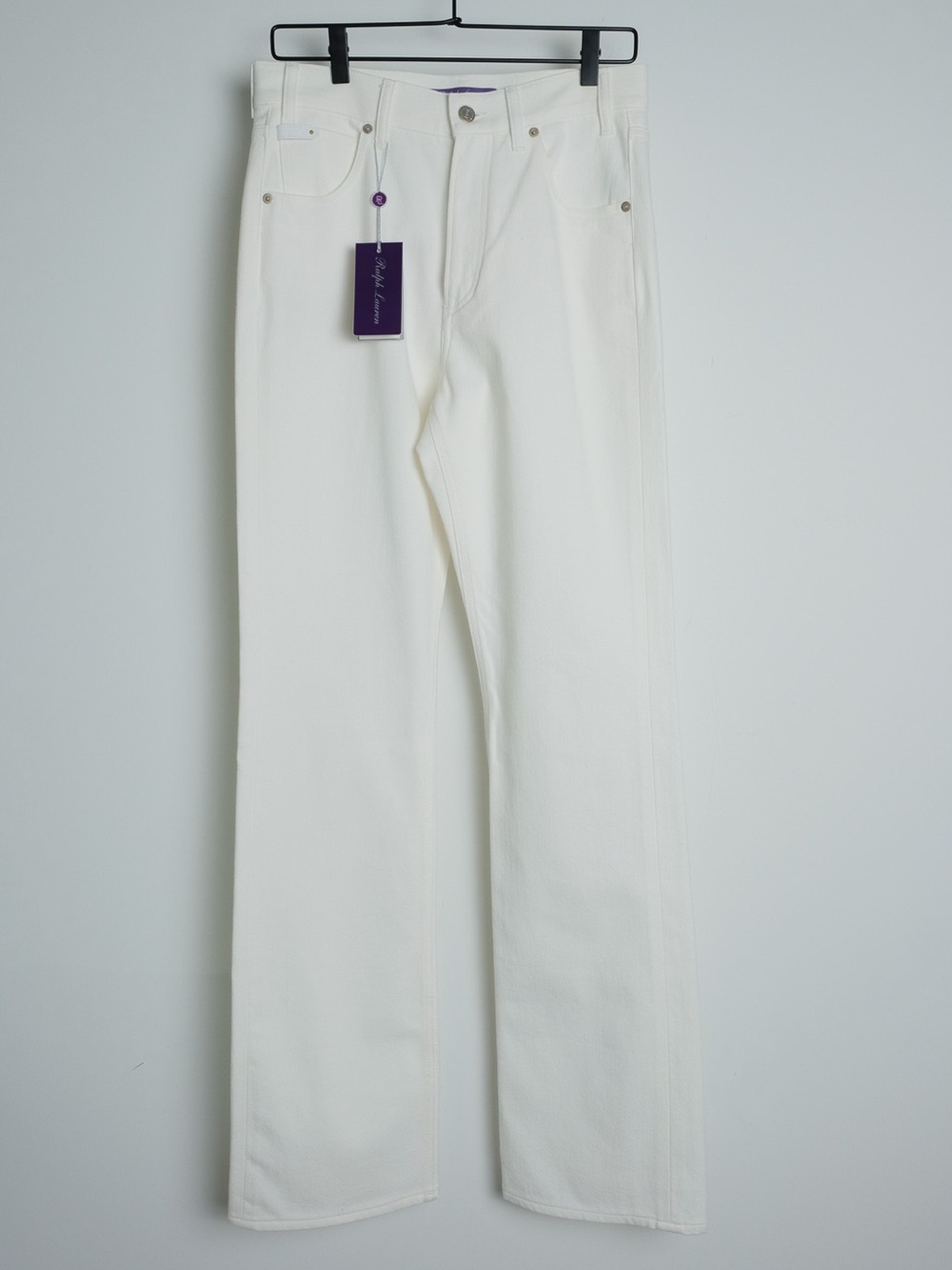 $825 Ralph Lauren Collection Purple Label Kaida White Bootcut Jeans 28 NWT Italy